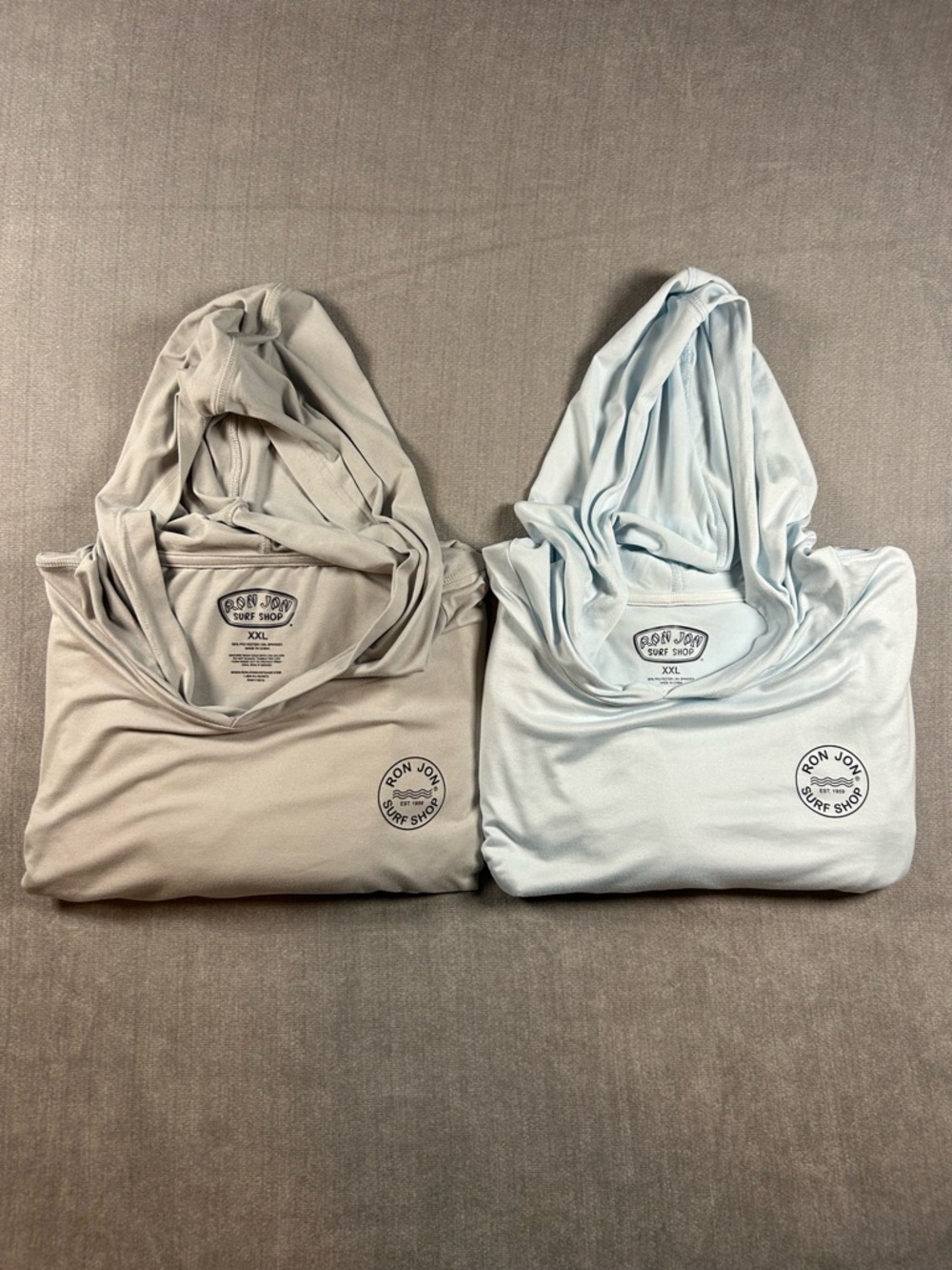 Ron Jon Surf Shop Light Gray Hooded Tee with Black Logo